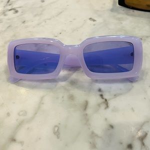 Purple Rectangular Sunglasses